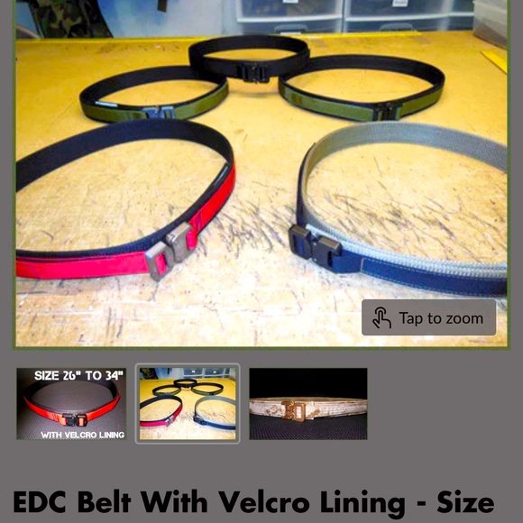 SPECIAL OPERATIONS EQUIPMENT EDC TACTICAL BELT- BLACK- SIZE 32 - Picture 6 of 7